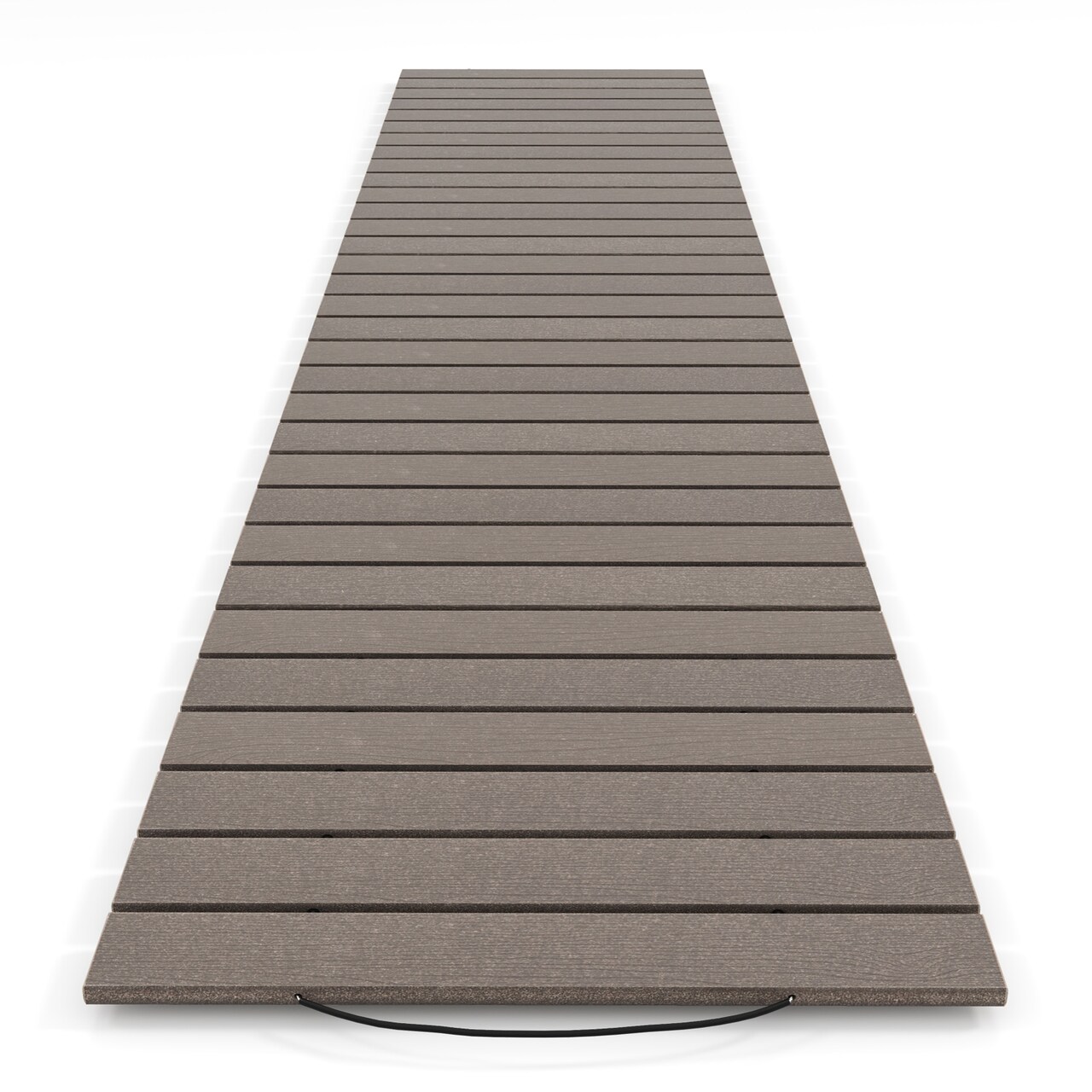 8-Foot Grey Roll-Up Garden Pathway HDPE Slats with Heavy-Duty Wire for Outdoor Use